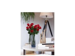(image for) 12Pcs Red Rose Artificial Flower Wedding Bouquet Party Decor