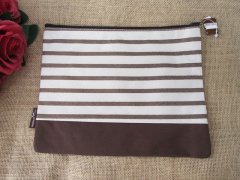 (image for) 12X New Fabric Stripe File Folder Expanding Wallet 27x22cm