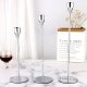 1Set 3Pcs Silver Tulip Candle Holder Candlestick Wedding Party