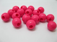 (image for) 1Bag X 170Pcs Fuschia Round Beads 18mm Dia.