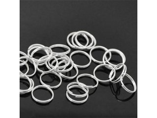 1100 Silver Plated Jewelry Split Rings 12mm Jewelry Findings