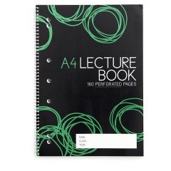 8Pcs A4 Lecture Book Notebook 160 Perforated Pages - Green