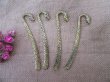 10Pcs Golden Dragon Design Carved Hook Metal Bookmarks