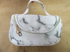 (image for) 5Pcs PU White Marble Color New Hand Bag Purse Comestic Bag