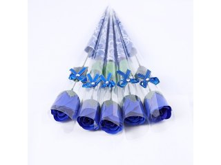 60Pcs Blue Bath Artificial Rose Soap Flower Mother's Day Gift