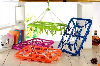 3X Drying Clothes Hanger Clips Peg Hanger Randonly Design (image for) 3X Drying Clothes Hanger Clips Peg Hanger Randonly Design