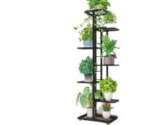 (image for) 1Set Black 7 Layer 8 Multiple Potted Plant Stand Display Rack