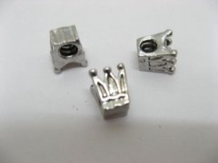 10 Alloy European Crown Thread Beads ac-sp356 10 Alloy European Crown Thread Beads ac-sp356