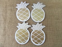 10Pcs Decorative Pineapple Shape Kitchenware MDF Coaster 10Pcs Decorative Pineapple Shape Kitchenware MDF Coaster