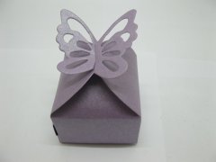 (image for) 50X Shiny Purple Butterfly Wedding Favor Candy Gifts Boxes