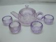 (image for) 1Set Mini Purple Glass Teapot Set Tableware