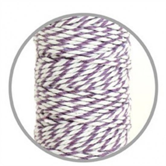 100Yards Purple Cotton Bakers Twine String Cord Rope Craft 2mm - Click Image to Close