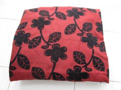 2Pcs HQ Red Plum Blossom Hemp Pillow Cushion Covers 43cm