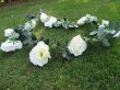 (image for) 5Pcs White 9 Flower Head Artificial Rose Leaf Garland Vine Strin