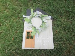 (image for) 3Pcs Bless All Who Gather Here Hanging Sign Plaque Front Door