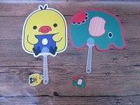 12Pcs Plastic Kids Attractive Cartoon Hand Fan Assorted