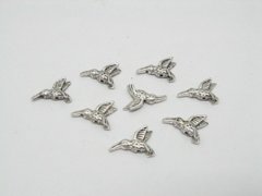 100 Pewter Bird Spacers Beads Jewellery finding ac-ea70