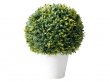 1Pc Artificial Boxwood Ball Plant in White Pot Home Garden 27cm