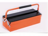 1X Foldable 2 Tray Strong Toolbox Portable Storage Mechanic Tool