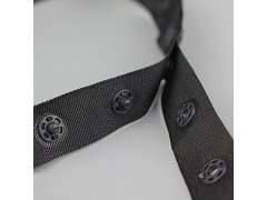 1Set X 50yards Black Snap Round Button Fastener Tape