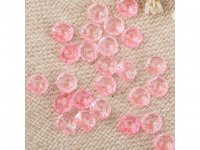 500g (2600Pcs) Rondelle Faceted Arylic Loose Bead 8mm Pink