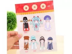 25Sheet x 7Pcs Beijing Opera Mask Bookmark Magazine Note Pad