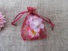 100Pcs Xmas Theme Drawstring Organza Jewelry Gift Pouches 9x7cm