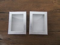 12 Silver Windowed Gift Case for Necklace Earring & Ring 9x7cm