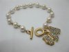 12 Elegant Pearl Bead Bracelet with Shiny Pendant 12 Elegant Pearl Bead Bracelet with Shiny Pendant