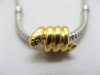 20Pcs 18K Gold Plated European Snake Beads ac-sp389 20Pcs 18K Gold Plated European Snake Beads ac-sp389