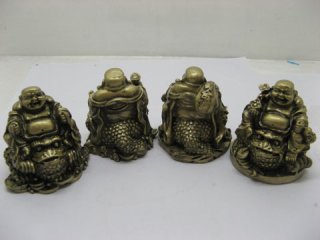 4 Chinese Maitreya Laughing Buddha on Money Frog