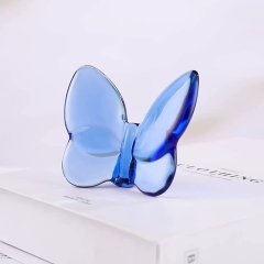 1Pc Winkling Blue Butterfly Figurines Ornament Desktop Decor