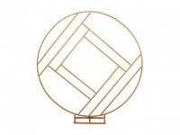 1X Golden Heavy Duty Square In Circular Wedding Garden Arch