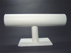2Pcs White Leatherette T-BAR Bracelet Display Rack
