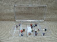 4Pcs Bead Mini Tool Storage Box 10 Compartment Organizer Case