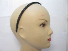 1Pc 8mm Hairband Hair Bands with Rhinestone Black 1Pc 8mm Hairband Hair Bands with Rhinestone Black