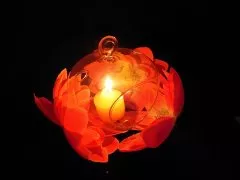 4Pc Apple Shaped Glass Hanging Candle & Plant Holder Wedding