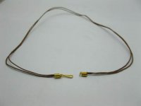 95 Coffee 2-String Waxen Strings For Necklace Golden Clasp