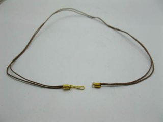 95 Coffee 2-String Waxen Strings For Necklace Golden Clasp