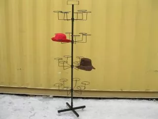1Pc Black 4-layer Hat Holders 24 Count Spinner Display Stand Rac