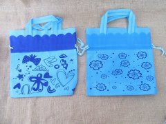 12Pcs Blue Non-woven Drawstring Reusable Shopping Bag 12Pcs Blue Non-woven Drawstring Reusable Shopping Bag