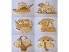 4Pcs New Handmade Picture Wooden Craft Home Decor