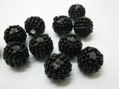 160pcs Plastic Black HandCraft Seed Beads Round 160pcs Plastic Black HandCraft Seed Beads Round