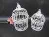 1Set 2in1 White Round Hanging Bird Cage Card Holder 1Set 2in1 White Round Hanging Bird Cage Card Holder