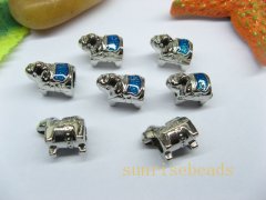20cs Metal Blue Rocking Horse Troll Enamel Beads Fit European Be 20cs Metal Blue Rocking Horse Troll Enamel Beads Fit European Be