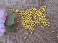 2500 Yellow 6mm Round Simulate Pearl Beads