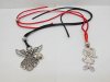 12Pcs Alloy Zinc Angel Pendant Necklace Assorted