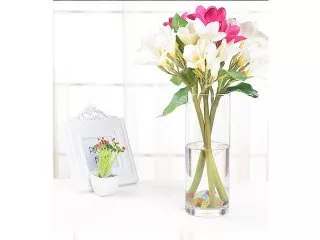 12X Wedding Clear Glass Cylinder Table Flower Vases 300*100mm