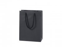 10Pcs Thick Black Kraft Paper Gift Carry Shopping Bag 19.2x16x8