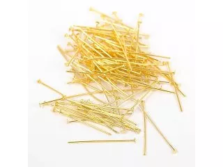 500gram Golden Plated 34mm Head Pins Jewelry Finding